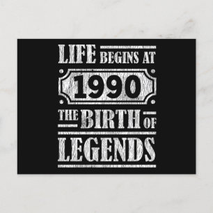 35 Jahre alt 1990 Geburt der Legende 35. Geburtsta Postkarte