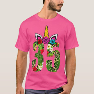 35 Jahre alt Geburtstagskind Mädchen Blumenhorn 35 T-Shirt