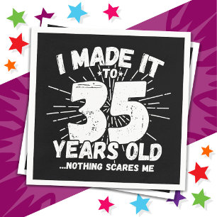 35 Jahre alt Sarcastic Meme Funny 35. Geburtstag Serviette