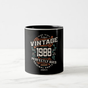 35 Jahre alt Vintag 1988 Man Myth Legend Zweifarbige Tasse