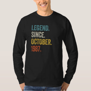 35 Jahre alte Legende seit Oktober 1987 35. Geburt T-Shirt