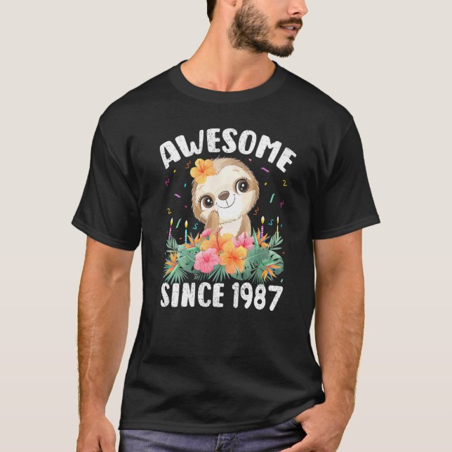 35 Jahre alter Latte Lover Phantastisch seit 1987  T-Shirt (Vorderseite)