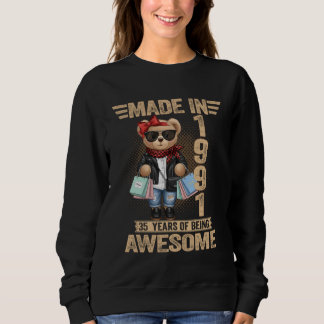 35 Jahre alter Teddybär aus dem Jahr 1991 zum 35. Sweatshirt