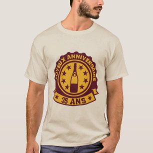 35 Jahre Champagner-Logo T-Shirt