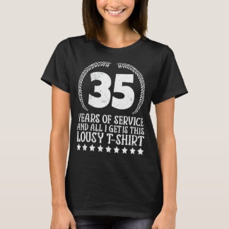 35 Jahre Dienst 30 Jahre Arbeit Jahrestag T-Shirt