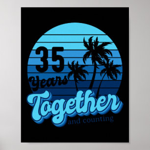 35 Jahre gemeinsam kreuzfahrende Paare 35. Jubiläu Poster