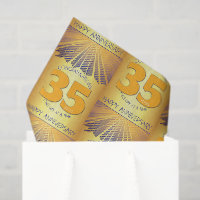 35 Jahre | Golden Ray 12-Schritte-Jubiläums-Tasche