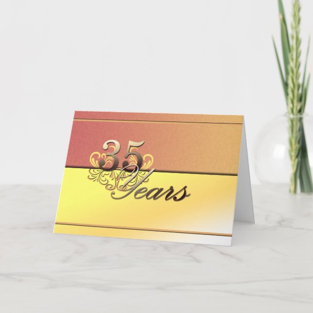 35 Jahre (Hochzeitstag) Karte (Vorderseite)