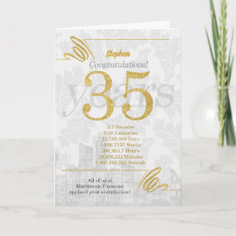 35 Jahre Mitarbeiterjubiläum Business Elegance Karte