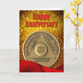35 Jahre OM Coin Glitzer Happy Jubiläum Karte