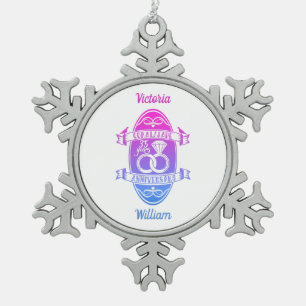 35 Jahre traditioneller Korallenjade 235 Jahre Schneeflocken Zinn-Ornament
