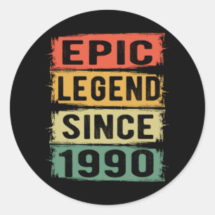 35-jähriges Epic Legend 35. Geburtstagsgeschenk Runder Aufkleber