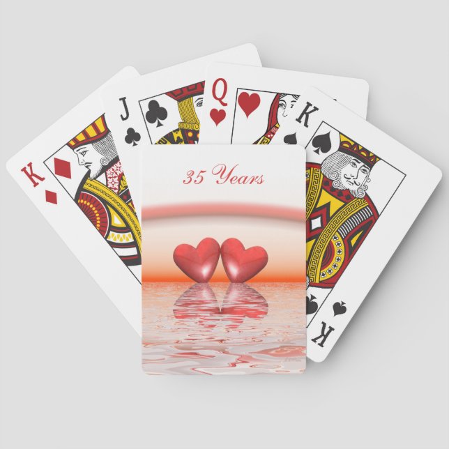 35. Jubiläum Korallenherzen Spielkarten (Rückseite)