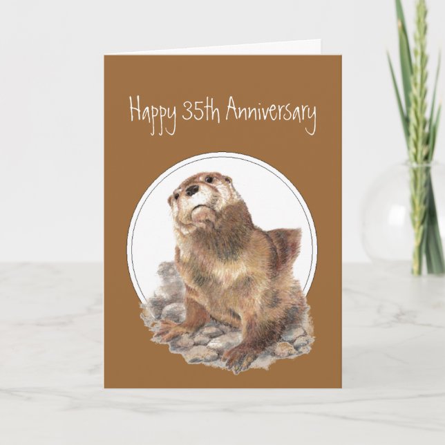 35. Jubiläum Otter Sei stolz, Glückwunsch Karte (Vorderseite)