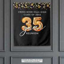 35. Klasse Wiedersehen Black Orange Balloons Confe