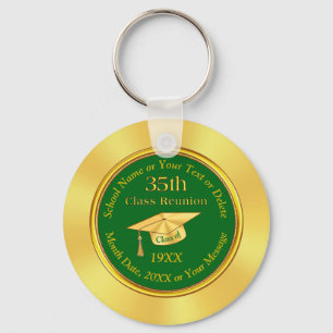 35. Klasse Wiedersehen Geschenke, Grün und Gold, W Schlüsselanhänger