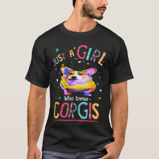 35 Nur ein Mädchen, das Corgis liebt T-Shirt