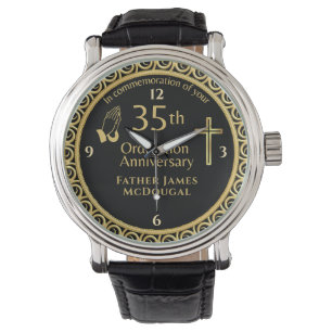 35. Ordination Jubiläum Priest PERSONALISIERT Armbanduhr
