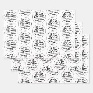 35% Rabatt auf den Preis für den Kauf von "Custom Geschenkpapier Set