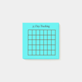 35 Tage Tracker Light Blue Sticky Notes Post-it Klebezettel