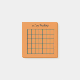 35 Tage Tracker Orange Sticky Notes Post-it Klebezettel