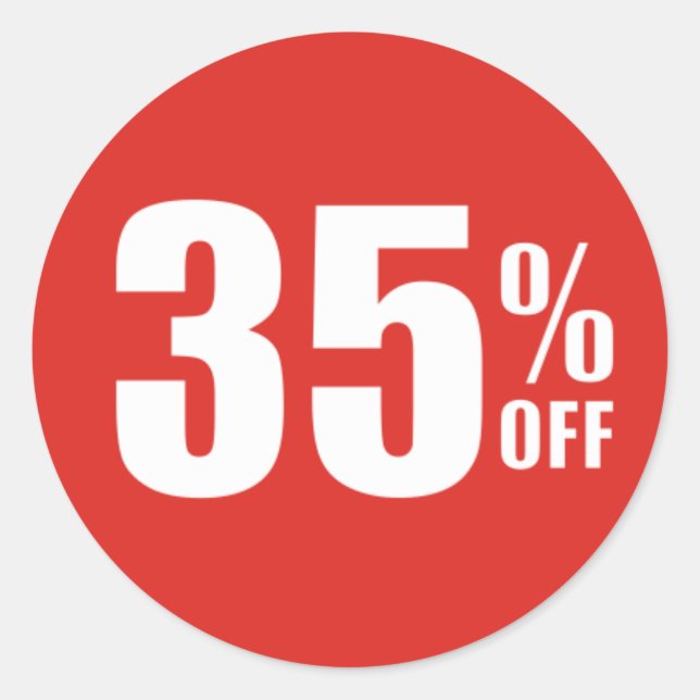 35% Trente Cinq Pour Cent De Remise Sticker De Ven (Devant)