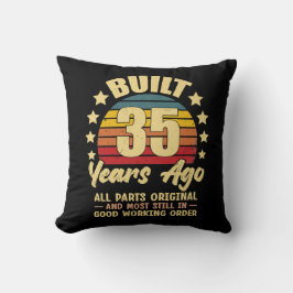 35 Years Ago All Parts Original 35th Birthday Kissen