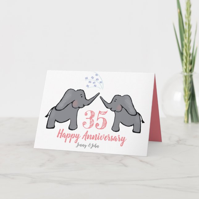 35e anniversaire du mariage corallien carte d'élép (Devant)