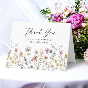 35e anniversaire Fleur sauvage Merci floral