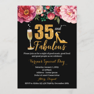 35e anniversaire Invitation pour les femmes