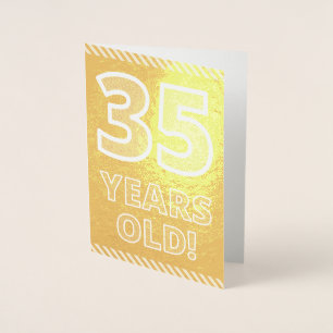 35ème anniversaire : audacieux "35 ans !" Carte Go