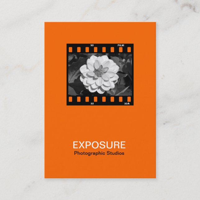 35mm Film-Spant 01 - Orange Visitenkarte (Vorderseite)