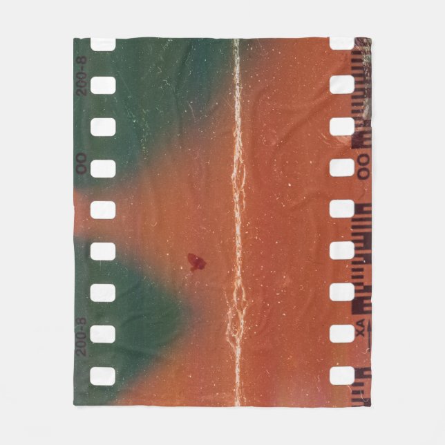 35mm Filmstreifen Start, coole Kratzer. Fleecedecke (Vorderseite)