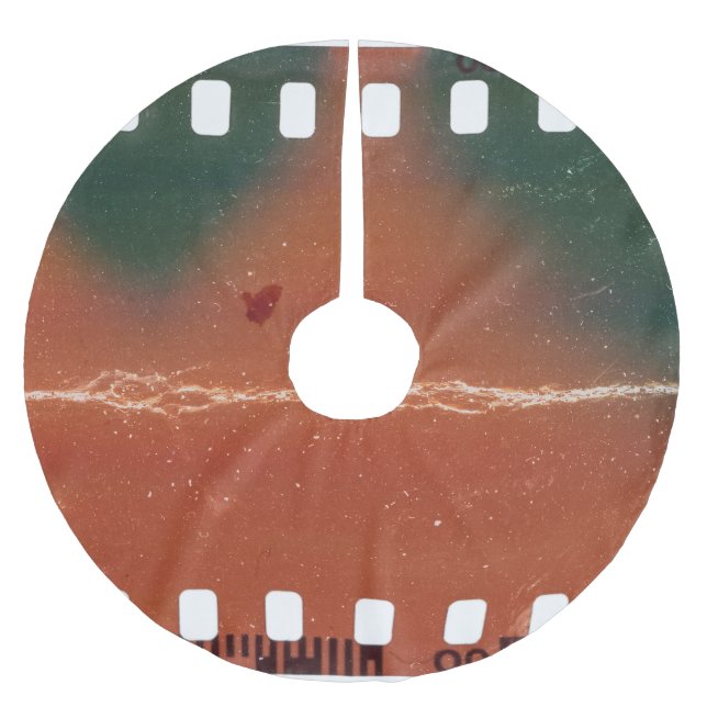 35mm Filmstreifen Start, coole Kratzer. Polyester Weihnachtsbaumdecke (Vorderseite)
