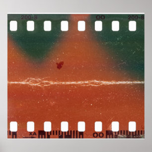 35mm Filmstreifen Start, coole Kratzer. Poster