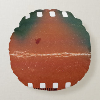 35mm Filmstreifen Start, coole Kratzer. Rundes Kissen
