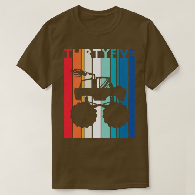 35th Birthday Gift Monster Truck Shirt 35 Year Old (Design vorne)