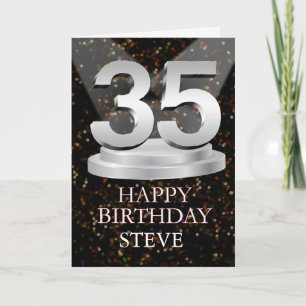 35th Birthday Spotlights Ajouter une carte de nom