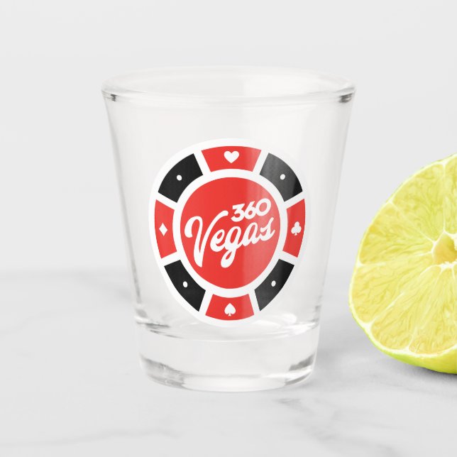 360-Chip-Rücken-Logo Schnapsglas (Vorderseite)