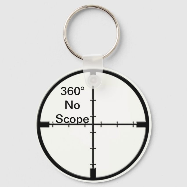 360 No Scope Video Game Joke FPS Schlüsselanhänger (Vorderseite)