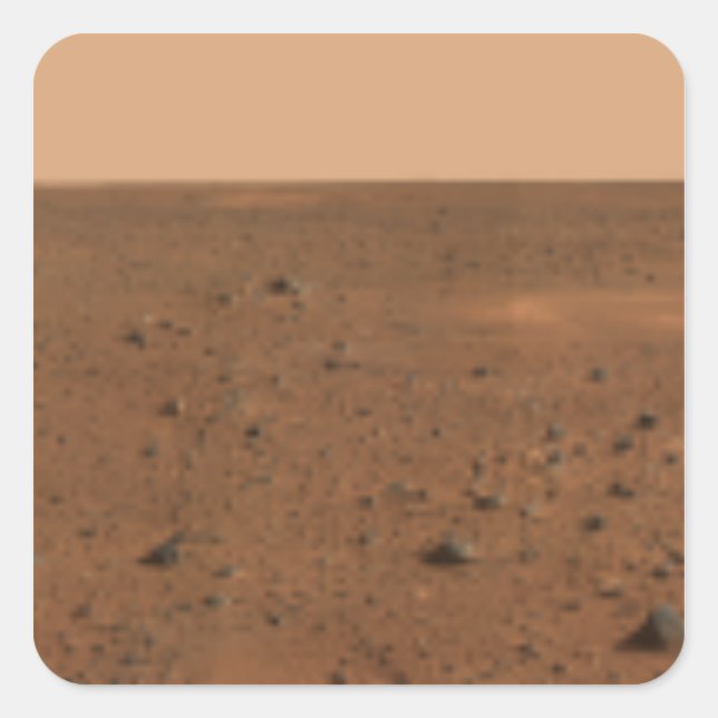 360° Panoramasicht auf die Mars Quadratischer Aufkleber (Vorderseite)
