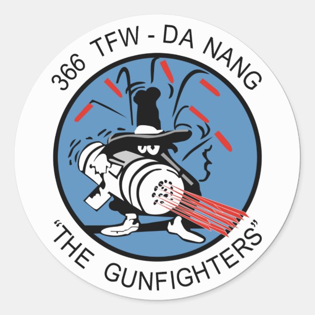 366. TFW G un Fighter Runder Aufkleber (Vorderseite)