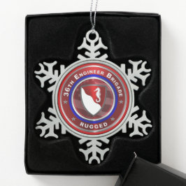 36. ENGINEER BRIGADE SCHNEEFLOCKEN Zinn-Ornament