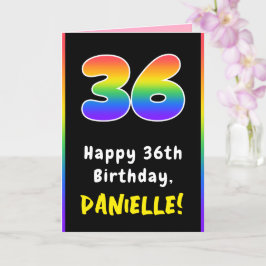 36. Geburtstag: Farbiger Regenbogen # 36, Individu Karte