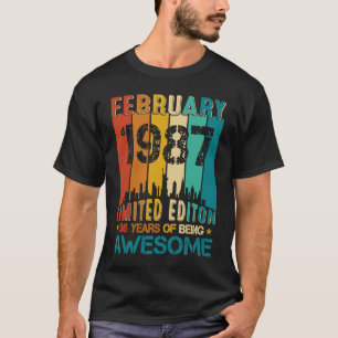 36. Geburtstag Februar 1987 36 Jahre alt sein T-Shirt