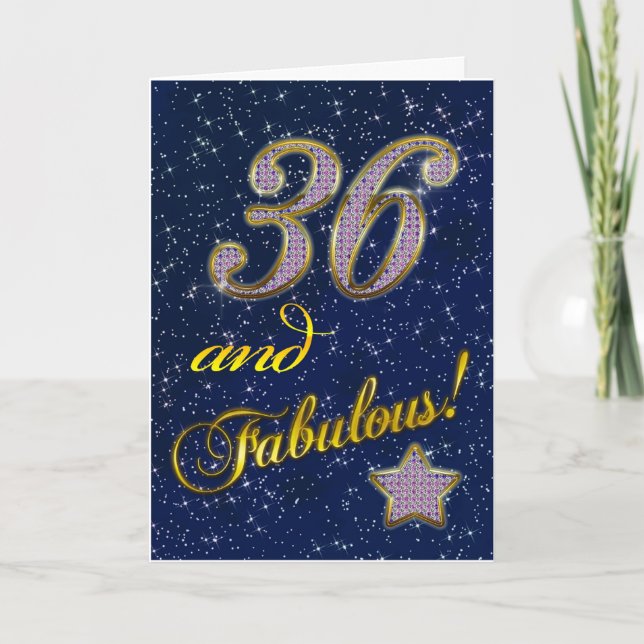 36. Geburtstag für jemand fabelhaft Karte (Vorderseite)
