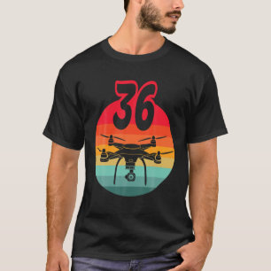 36. Geburtstag I Retro Remote Kontrolle Drohnen mi T-Shirt