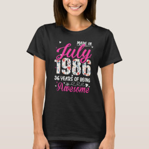 36. Geburtstag Phantastisch seit Juli 1986 T-Shirt