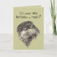 36. Geburtstag Spaß mit Niedlichem Otter Tier