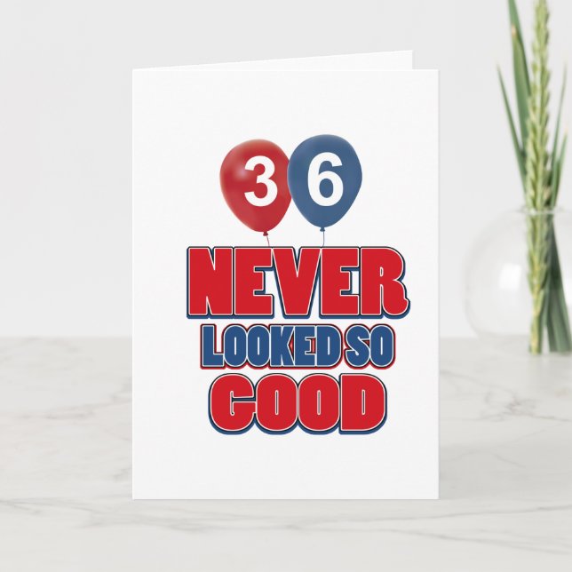36. Geburtstagsdesigns Karte (Vorderseite)